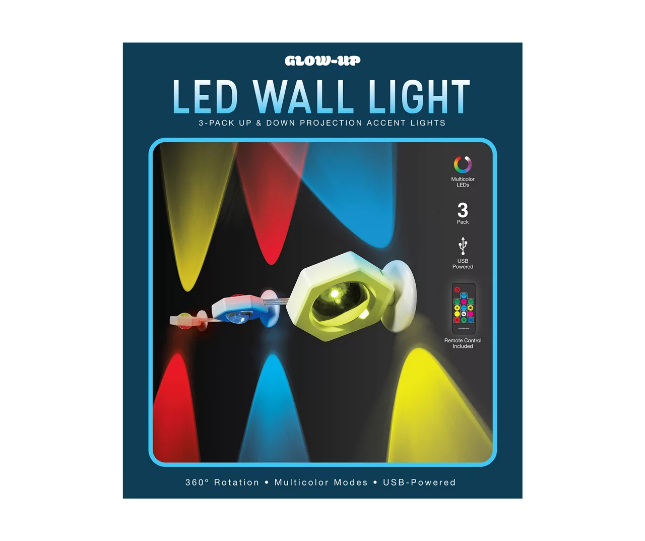 Glow-Up LED Wall Lights, 3-Pack 11 Glow-Up LED Wall Lights, 3-Pack - Image 11