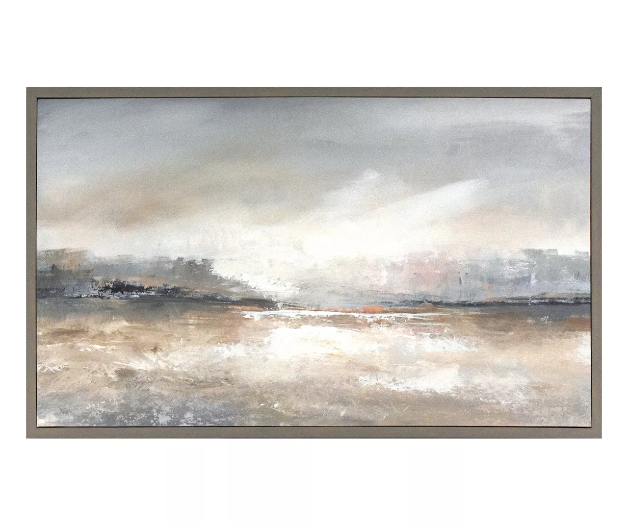 Horizon Haze Framed Art Canvas, (16" X 26") 1 Horizon Haze Framed Art Canvas, (16" X 26")