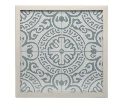 Blue Tile Medallion 2-Piece Framed Art Decor Set