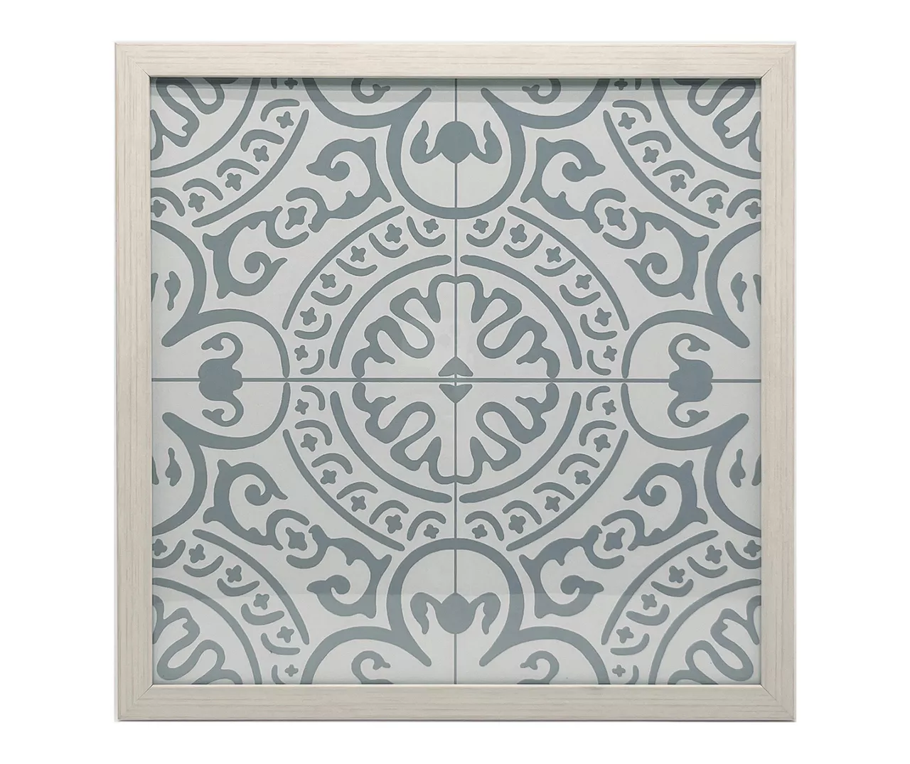 Blue Tile Medallion 2-Piece Framed Art Decor Set 1 Blue Tile Medallion 2-Piece Framed Art Decor Set