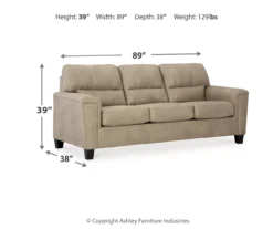 Tishen Pebble Sand Faux Leather Sofa -Home Sale Store 810669841 A0 3