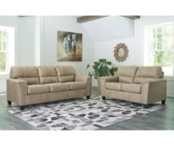 Tishen Pebble Sand Faux Leather Sofa -Home Sale Store 810669841 A1 3