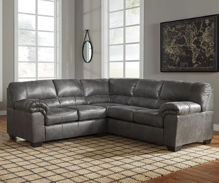 Signature Design By Ashley Bladen Slate 2-Piece Faux Leather Sectional With Left-Facing Loveseat 2 Signature Design By Ashley Bladen Slate 2-Piece Faux Leather Sectional With Left-Facing Loveseat - Image 2