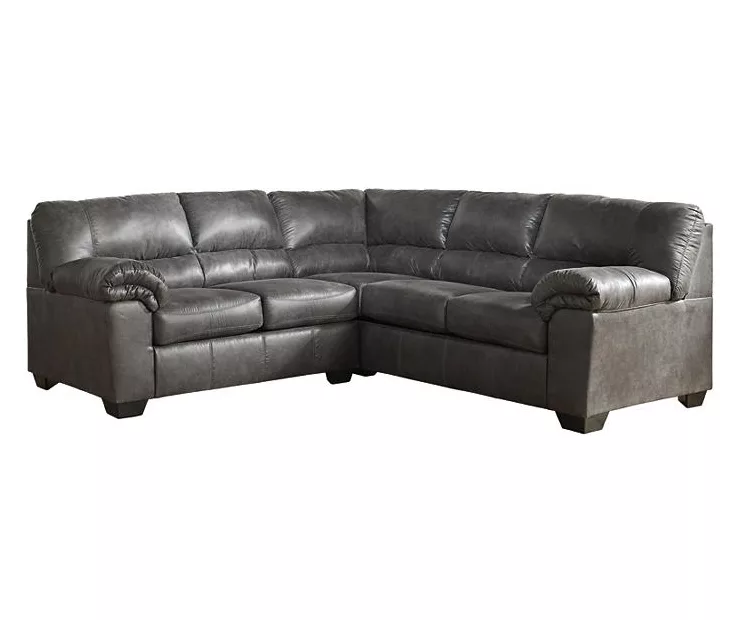 Signature Design By Ashley Bladen Slate 2-Piece Faux Leather Sectional With Left-Facing Loveseat 1 Signature Design By Ashley Bladen Slate 2-Piece Faux Leather Sectional With Left-Facing Loveseat
