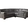 Signature Design By Ashley Bladen Slate 2-Piece Faux Leather Sectional With Right-Facing Loveseat