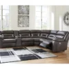 Signature Design By Ashley Kincord 4-Piece Faux Leather Power Reclining Sectional With Left-Arm-Facing Console Sofa